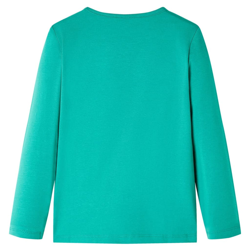 Afbeelding laden in galerijviewer, Vidaxl kindershirt met lange mouwen 104 felgroen