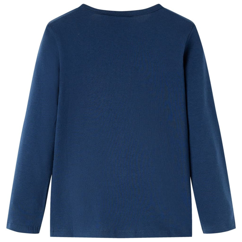Chargez l'image dans la visionneuse de la galerie, Vidaxl kindershirt met lange mouwen 128 marineblauw