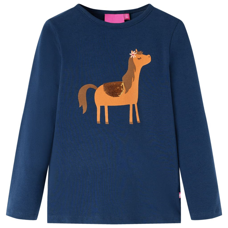 ギャラリービューアに画像をロードする, Vidaxl kindershirt met lange mouwen 140 marineblauw