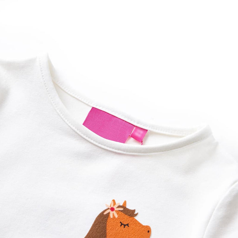 Load image into Gallery viewer, VidaXL Kindershirt met lange mouwen 92 ecrukleurig