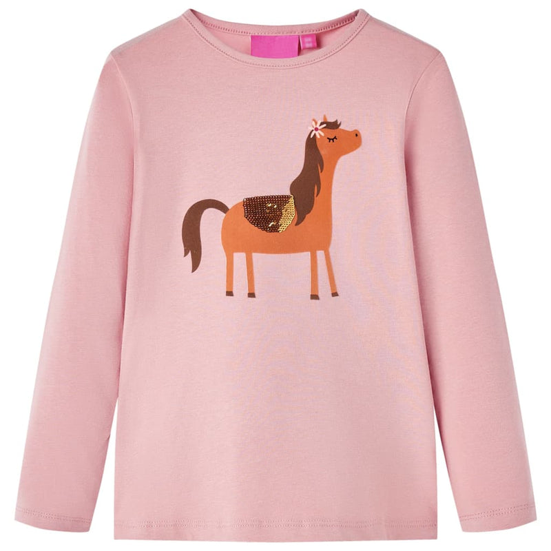 Load image into Gallery viewer, Vidaxl kindershirt met lange mouwen 104 lichtroze