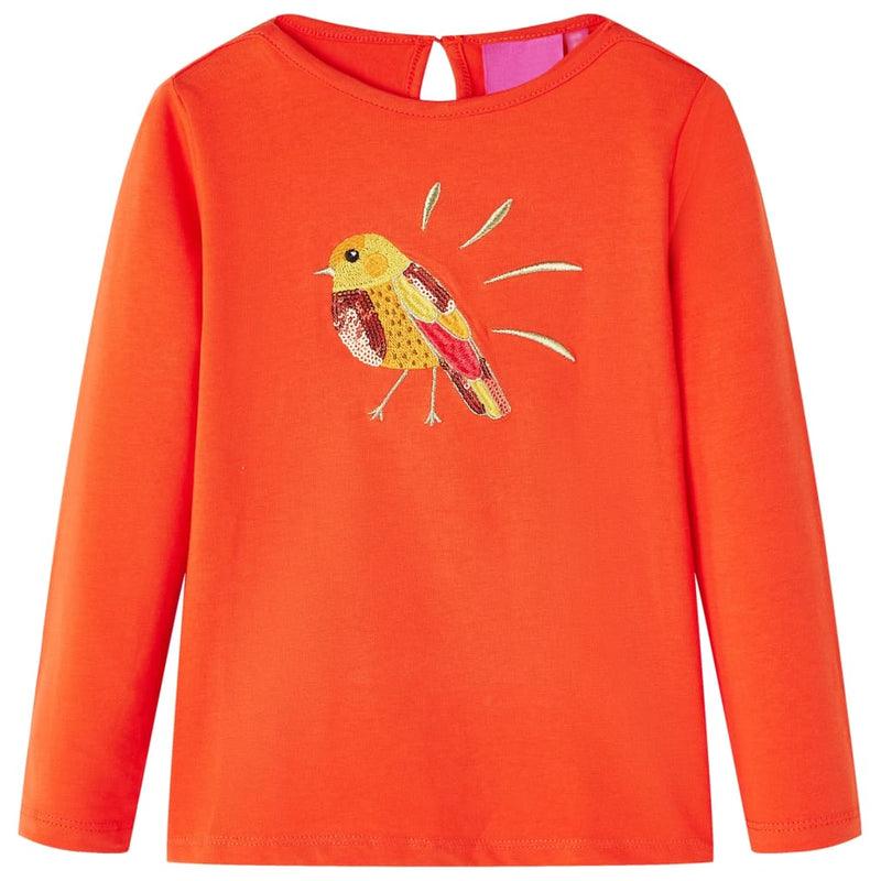 Chargez l'image dans la visionneuse de la galerie, Vidaxl kindershirt met lange mouwen 104 donkeroranje