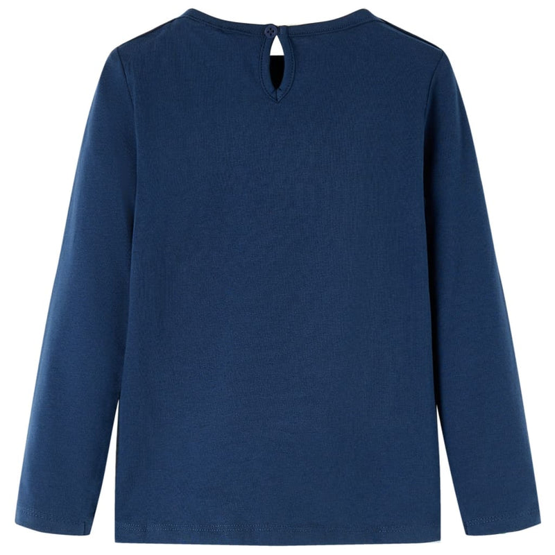 Chargez l'image dans la visionneuse de la galerie, Vidaxl kindershirt met lange mouwen 140 marineblauw
