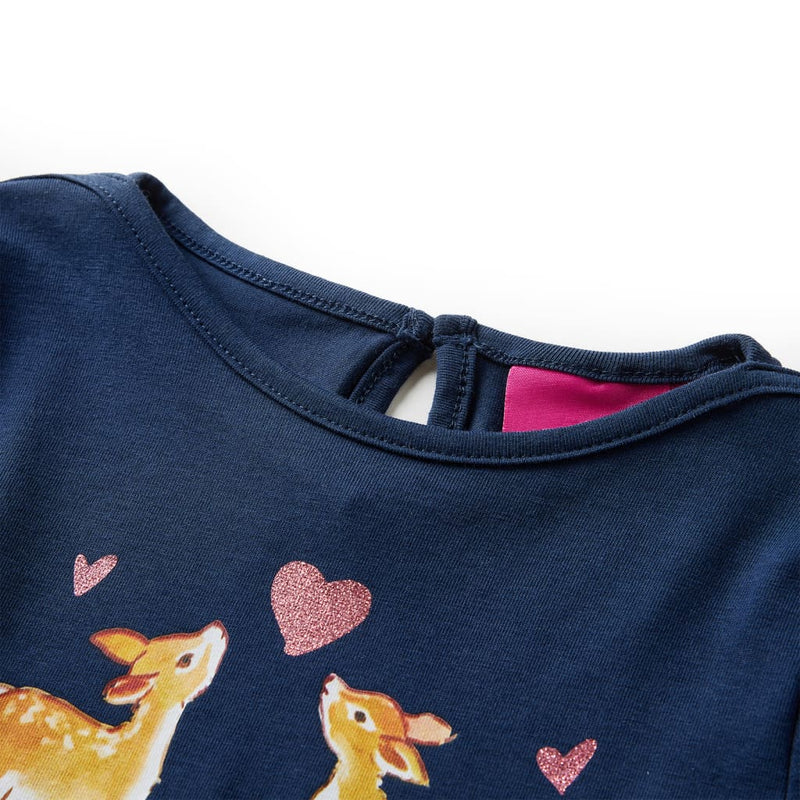 Chargez l'image dans la visionneuse de la galerie, Vidaxl kindershirt met lange mouwen 140 marineblauw