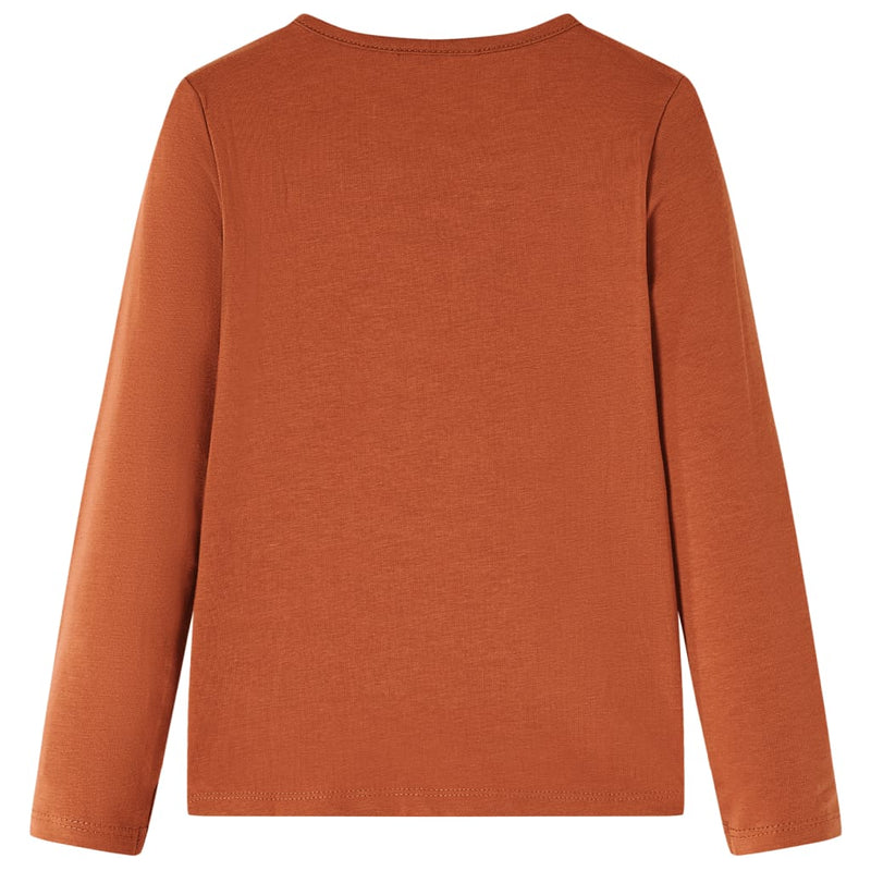 ギャラリービューアに画像をロードする, Vidaxl kindershirt met lange mouwen 140 cognackleurig
