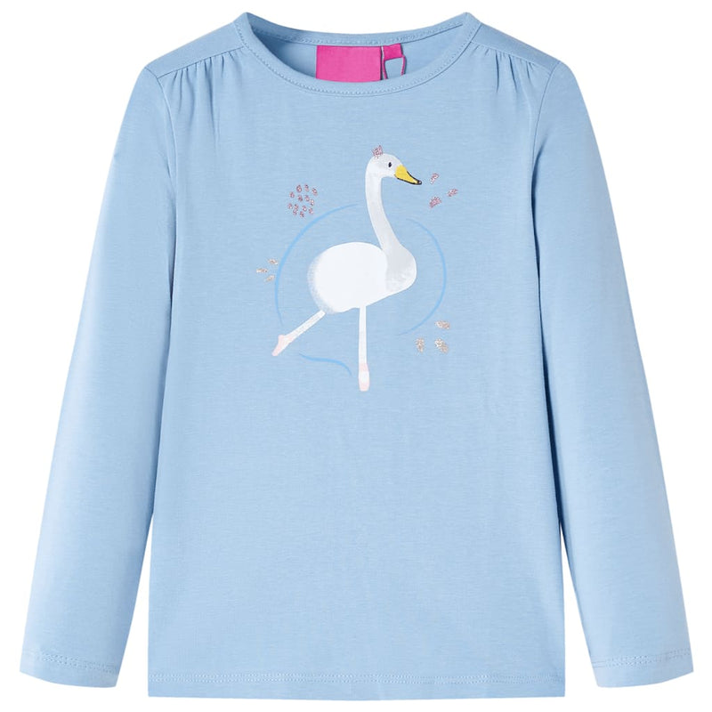Afbeelding laden in galerijviewer, Vidaxl kindershirt met lange mouwen 116 lichtblauw