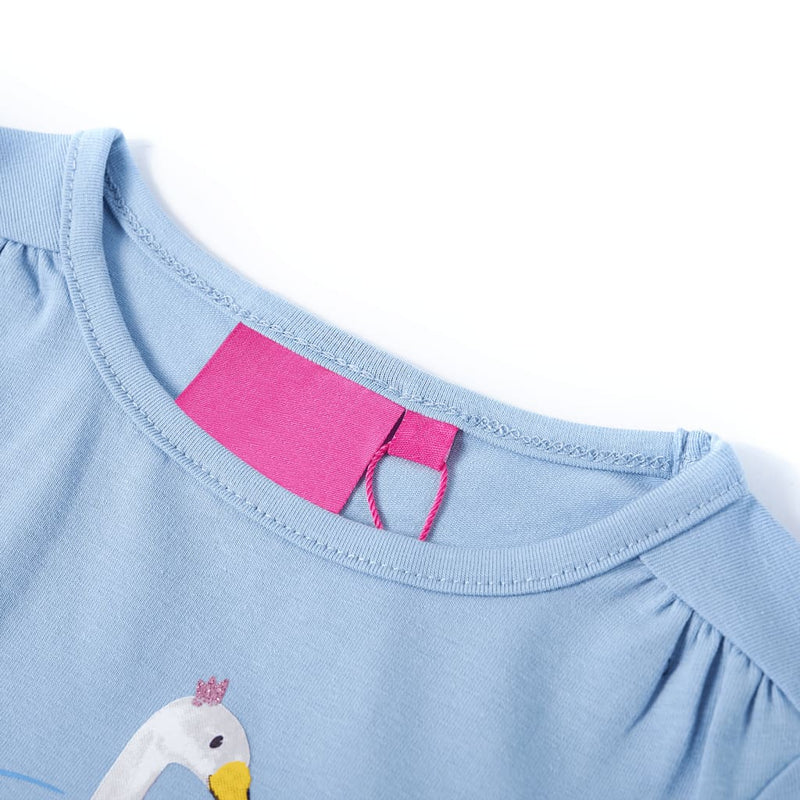 Afbeelding laden in galerijviewer, Vidaxl kindershirt met lange mouwen 116 lichtblauw