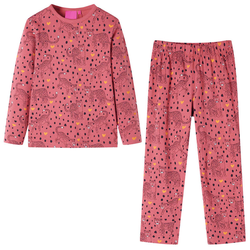 ギャラリービューアに画像をロードする, Vidaxl kinderpyjama met lange mouwen 128 oudroze
