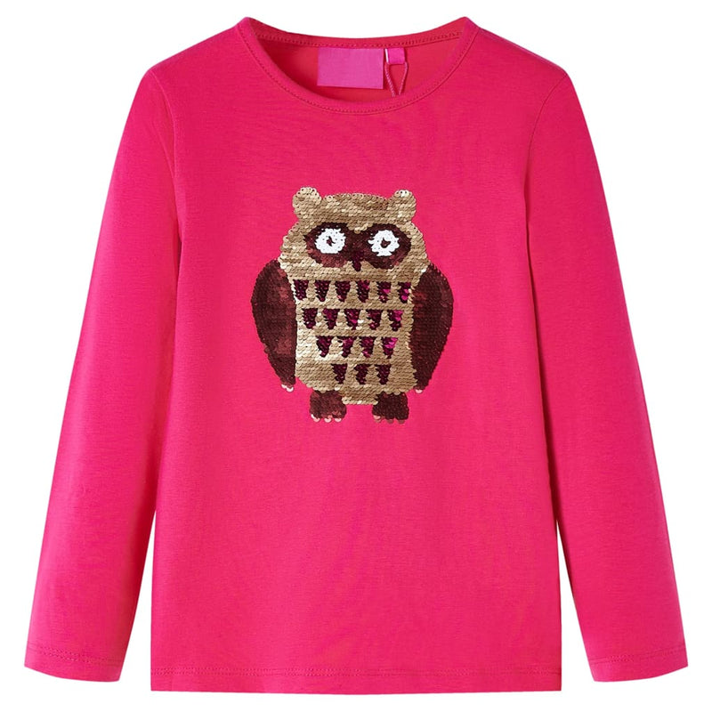 Afbeelding laden in galerijviewer, Vidaxl kindershirt met lange mouwen 104 felroze
