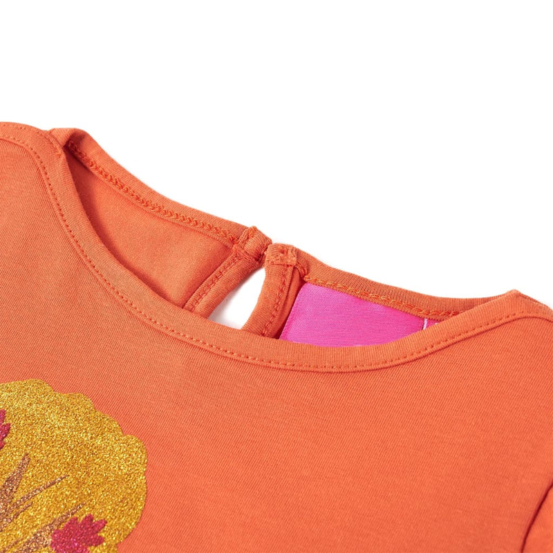 Load image into Gallery viewer, VidaXL Kindershirt met lange mouwen 128 oranjebruin
