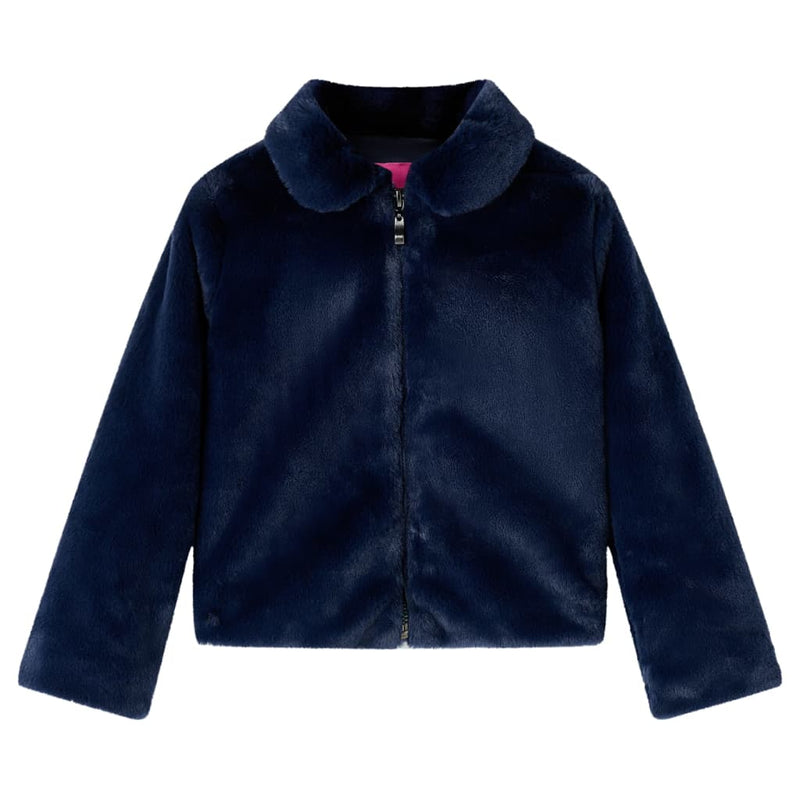 Load image into Gallery viewer, Vidaxl kinderjas 116 kunstvacht marineblauw