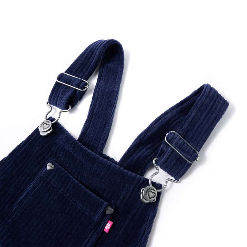 Load image into Gallery viewer, VidaXL Kindertuinjurk 128 ribfluweel marineblauw