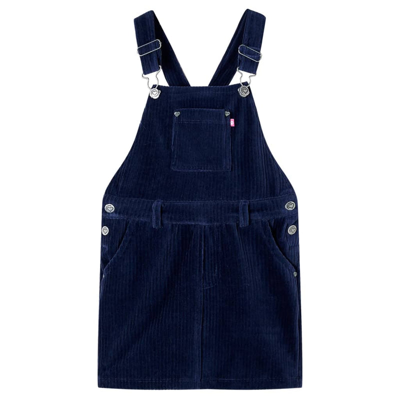 Load image into Gallery viewer, VidaXL Kindertuinjurk 140 ribfluweel marineblauw