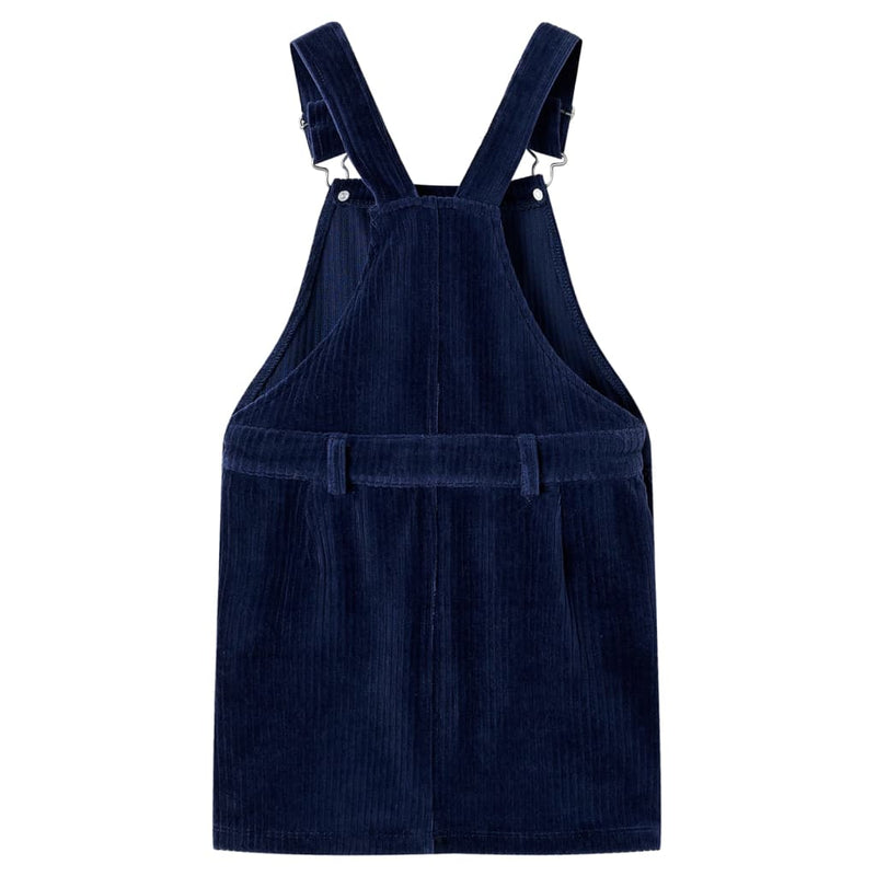 Load image into Gallery viewer, VidaXL Kindertuinjurk 140 ribfluweel marineblauw
