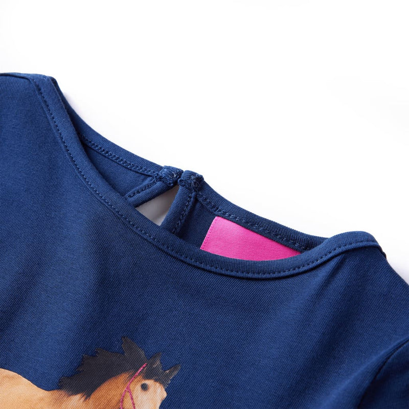 Load image into Gallery viewer, Vidaxl kindershirt met lange mouwen 92 marineblauw