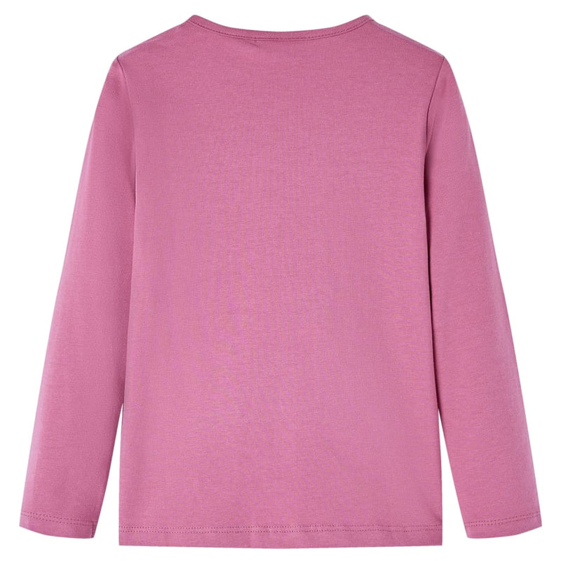 Load image into Gallery viewer, VidaXL Kindershirt met lange mouwen 128 frambozenkleur