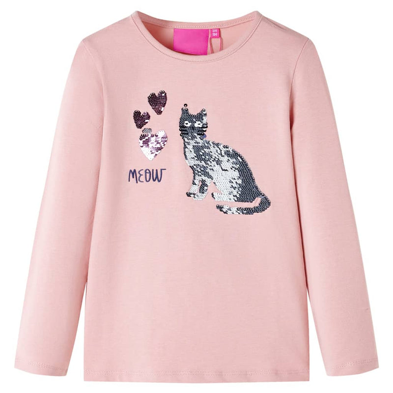 Load image into Gallery viewer, Vidaxl kindershirt met lange mouwen 128 lichtroze