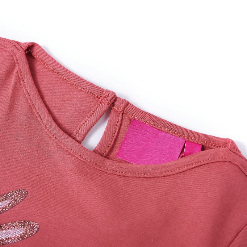 Afbeelding laden in galerijviewer, Vidaxl kindershirt met lange mouwen 128 oudroze