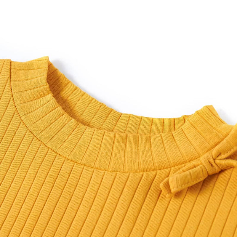 Load image into Gallery viewer, Vidaxl kindershirt met lange mouwen 104 okerkleurig