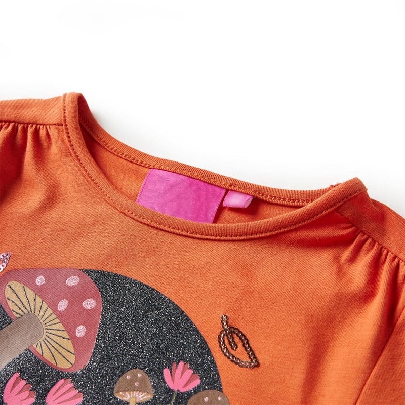 Load image into Gallery viewer, Vidaxl kindershirt met lange mouwen 128 oranjebruin