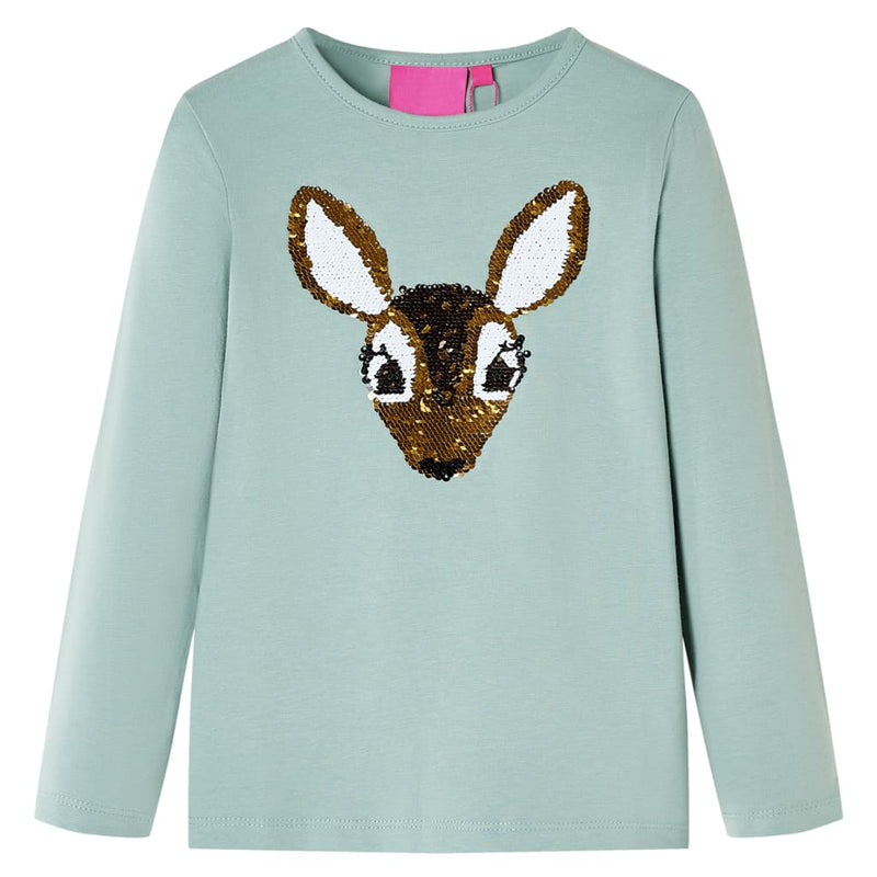 Load image into Gallery viewer, Vidaxl kindershirt met lange mouwen 128 middelmintkleurig
