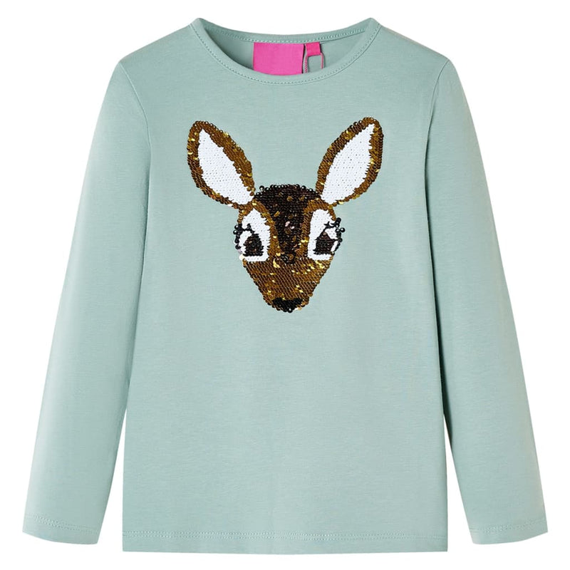 Load image into Gallery viewer, VidaXL Kindershirt met lange mouwen 140 middelmintkleurig
