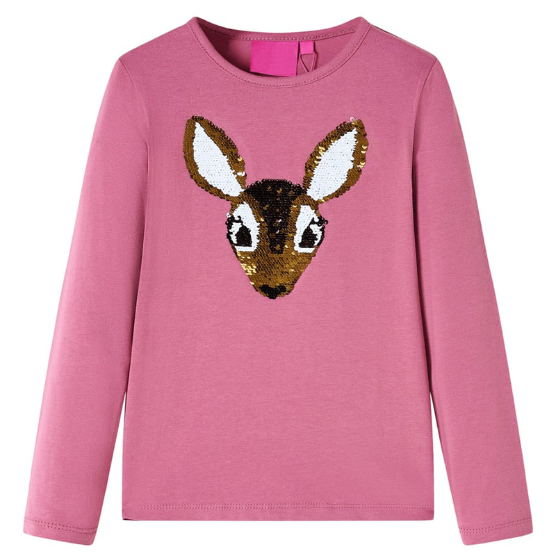 Load image into Gallery viewer, VidaXL Kindershirt met lange mouwen 128 frambozenkleurig