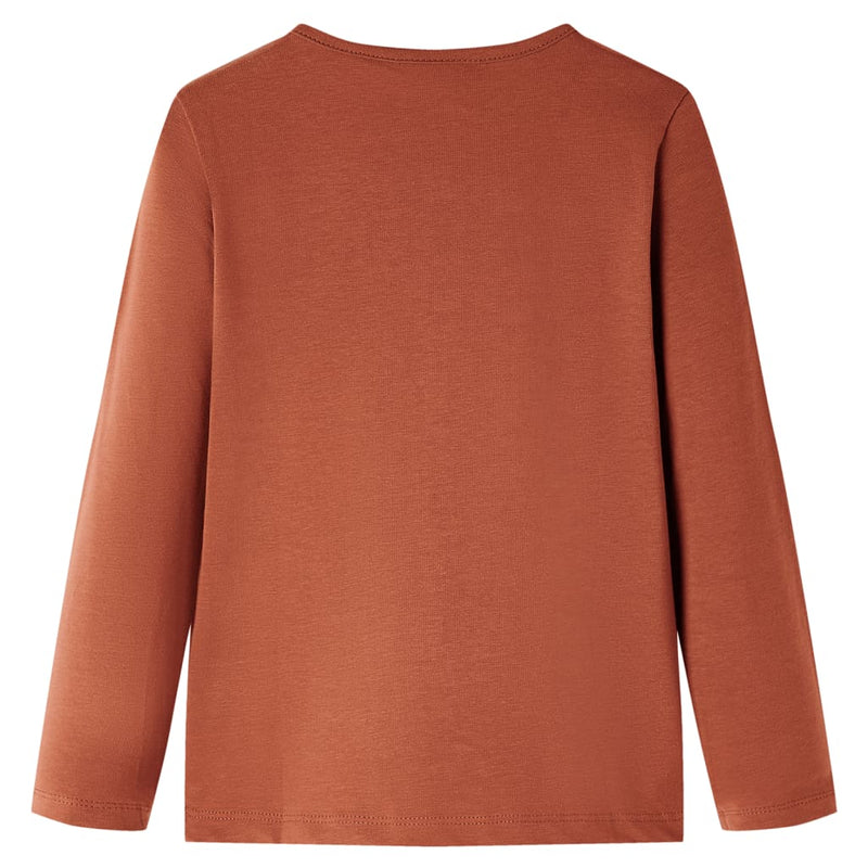 Load image into Gallery viewer, Vidaxl kindershirt met lange mouwen 140 cognackleurig