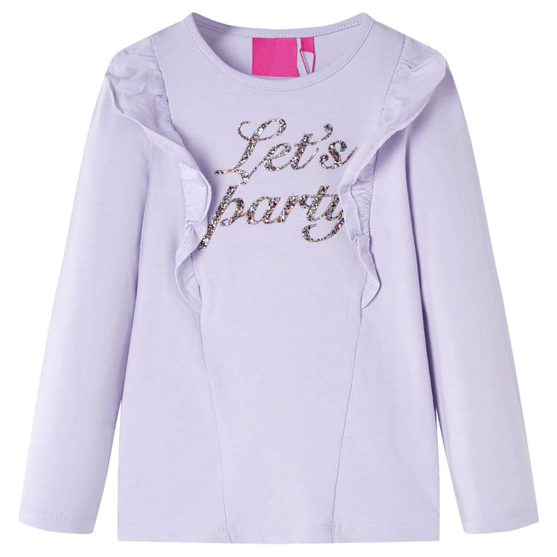 Load image into Gallery viewer, VidaXL Kindershirt met lange mouwen 92 lichtlila