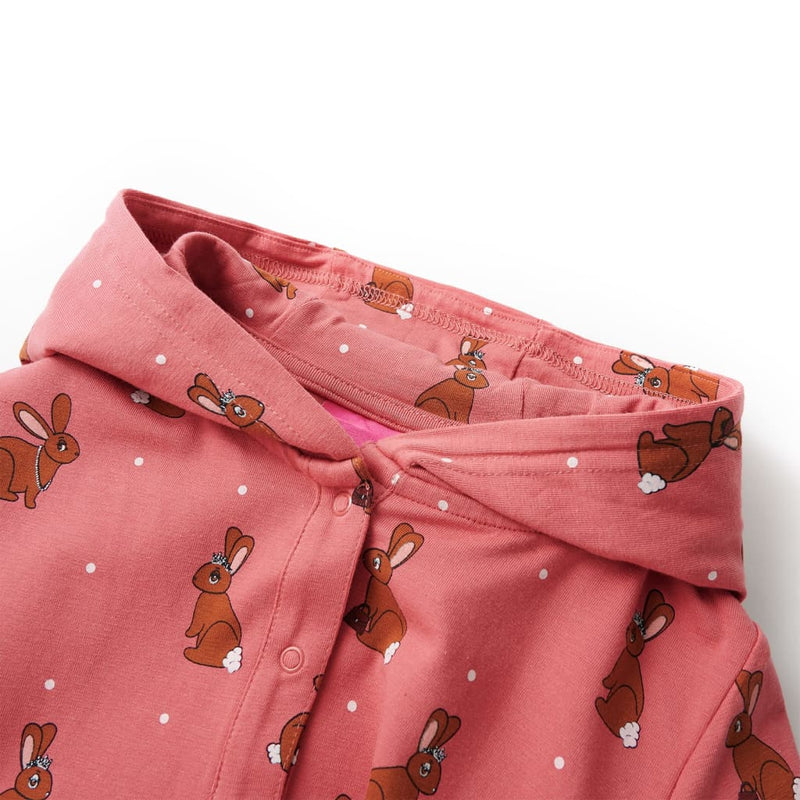 Load image into Gallery viewer, VidaXL Kinderonesie met capuchon 116 oudroze