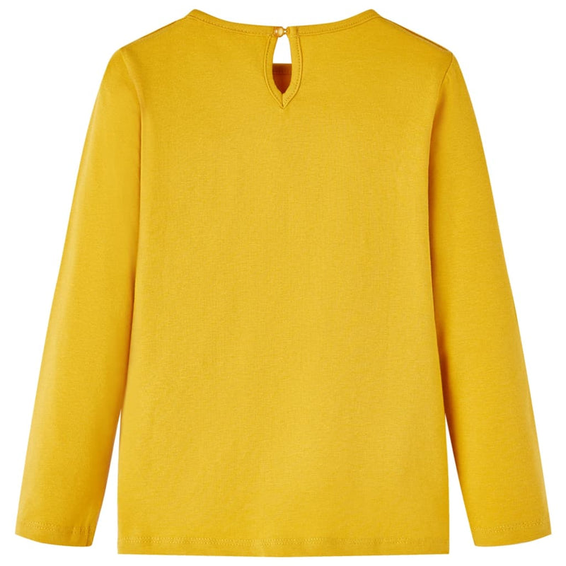 Load image into Gallery viewer, Vidaxl kindershirt met lange mouwen 116 okerkleurig