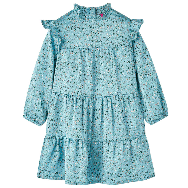 ギャラリービューアに画像をロードする, Vidaxl kinderjurk met lange mouwen 92 blauw