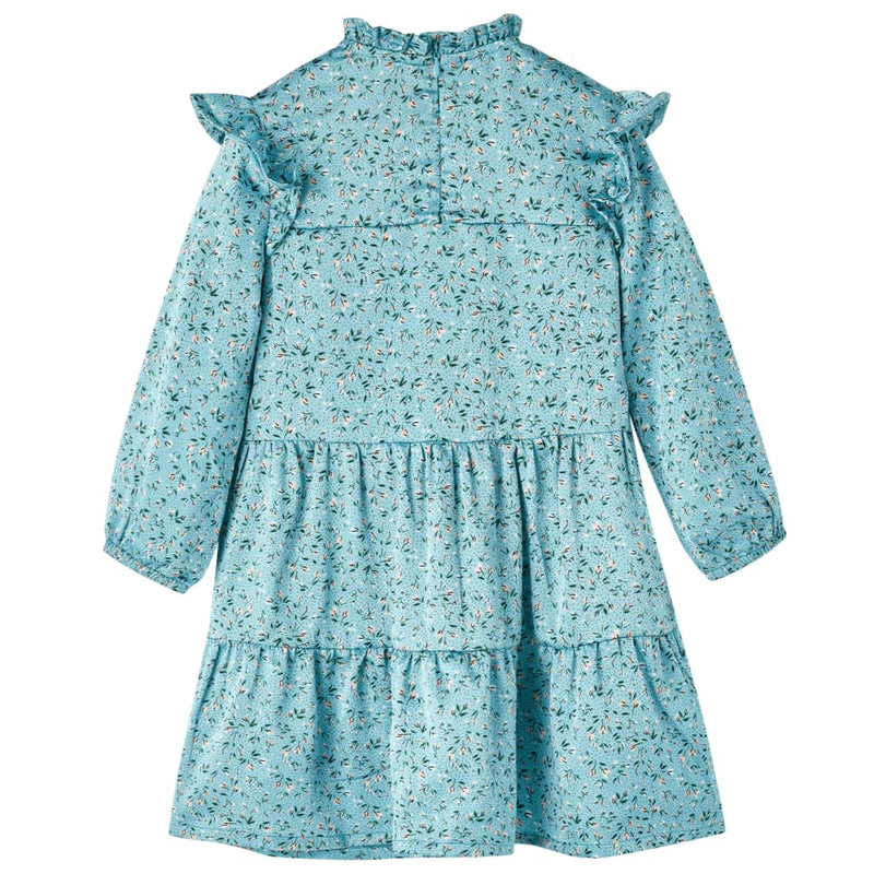ギャラリービューアに画像をロードする, Vidaxl kinderjurk met lange mouwen 92 blauw