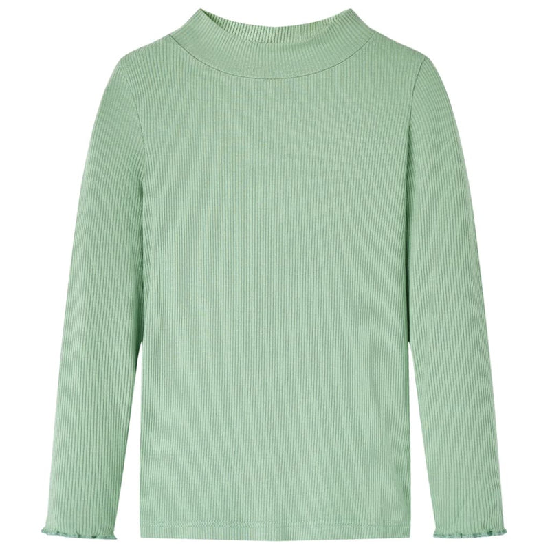 Load image into Gallery viewer, VidaXL Kindershirt met lange mouwen lage col 92 donkermintkleurig