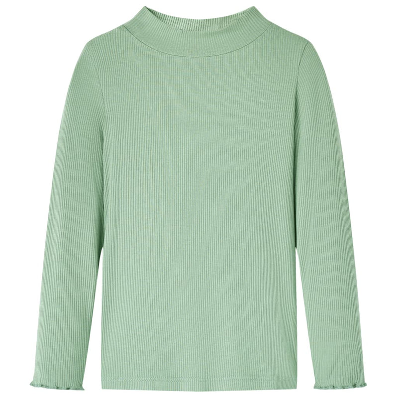 Load image into Gallery viewer, VidaXL Kindershirt met lange mouwen lage col 104 donkermintkleurig