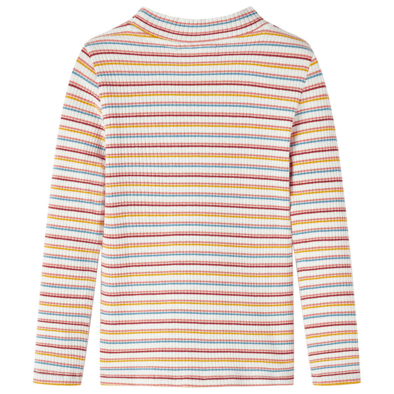 Load image into Gallery viewer, Vidaxl kindershirt met lange mouwen 128 gestreept ecru