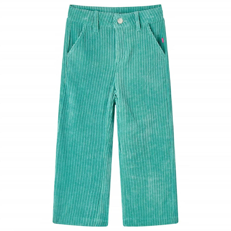 Load image into Gallery viewer, Vidaxl kinderbroek 116 ribfluweel mintgroen