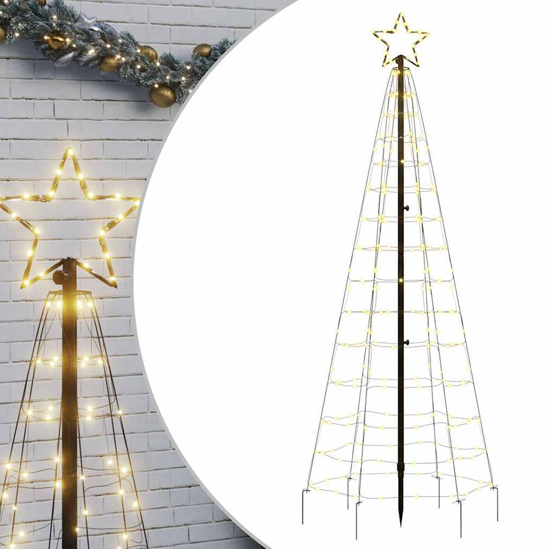 Load image into Gallery viewer, Vidaxl led-kerstboom met spikes 220 led's warm wit 180 cm