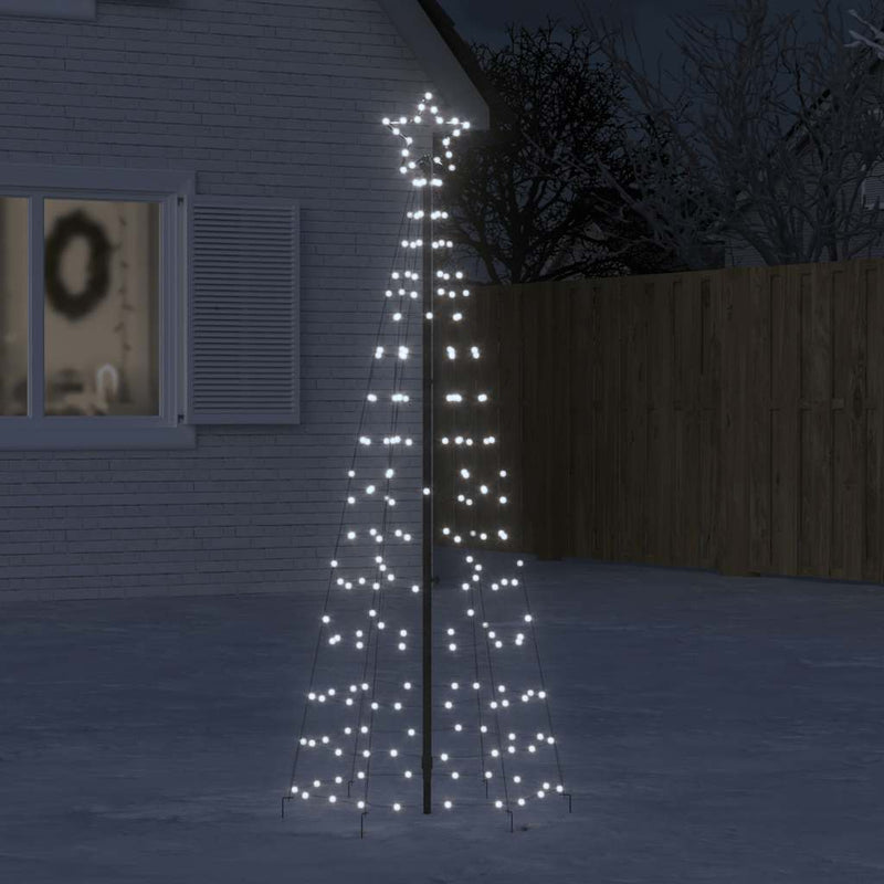 Load image into Gallery viewer, VidaXL Lichtkegel met grondpinnen 220 koudwitte LED's 180 cm