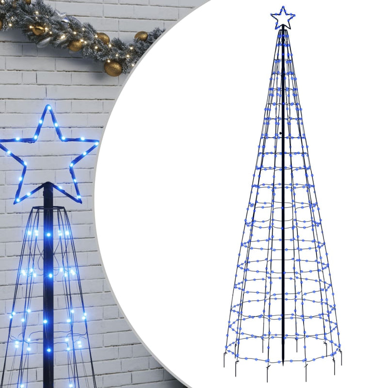 Load image into Gallery viewer, VidaXL Lichtkegel met grondpinnen 570 blauwe LED's 300 cm