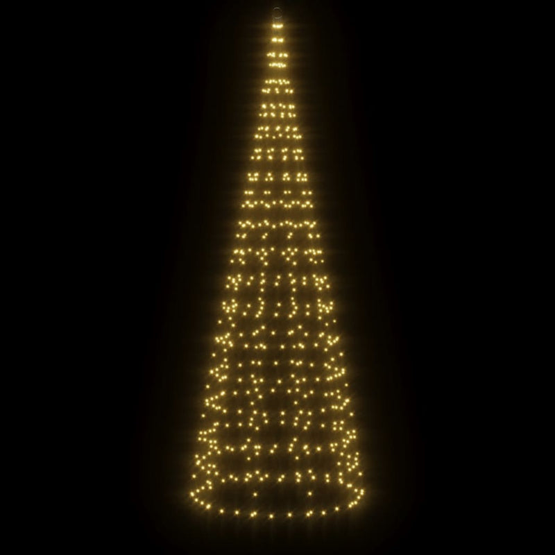 Load image into Gallery viewer, Vidaxl led-kerstboom aan vlaggenmast 550 led's warm wit 300 cm