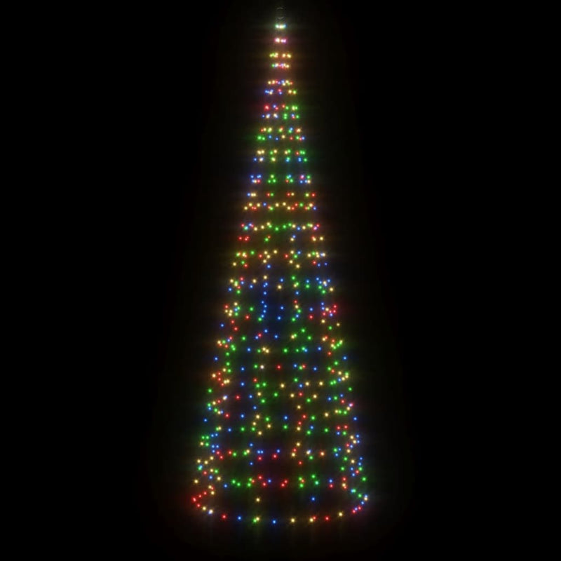 Load image into Gallery viewer, Vidaxl led-kerstboom aan vlaggenmast 550 leds kleurrijk 300 cm