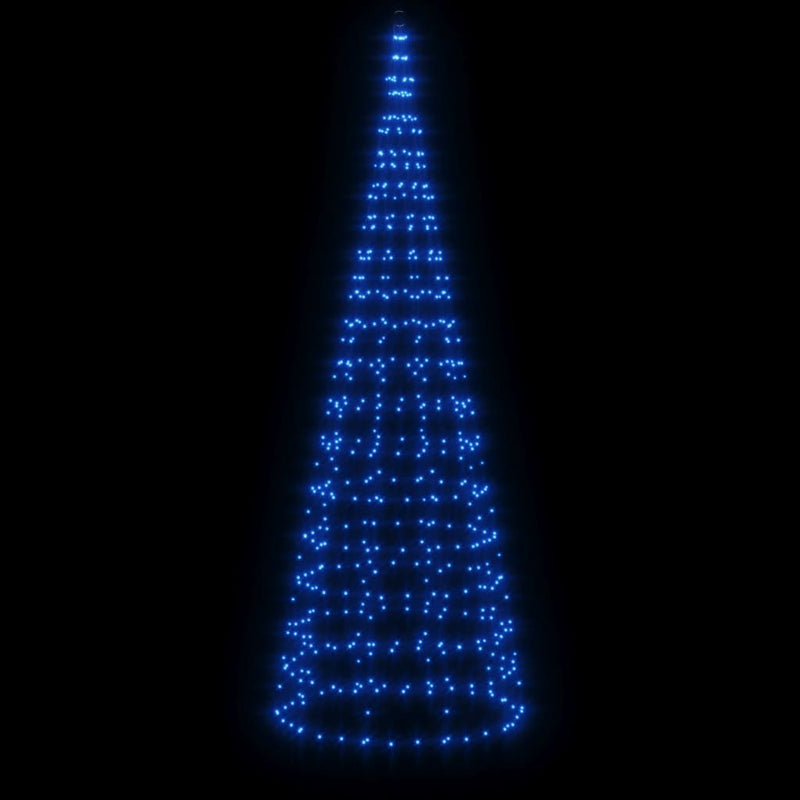 Load image into Gallery viewer, Vidaxl led-kerstboom aan vlaggenmast 550 led's 300 cm blauw