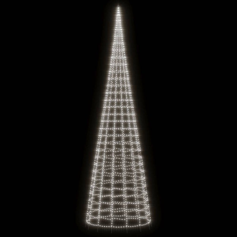 Load image into Gallery viewer, Vidaxl led-kerstboom aan vlaggenmast 3000 leds koud wit 800 cm