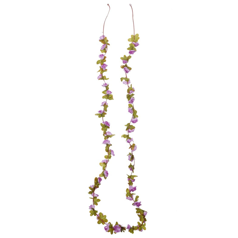 Load image into Gallery viewer, Vidaxl kerstslingers met bloemen 6 st 250 cm lichtpaars