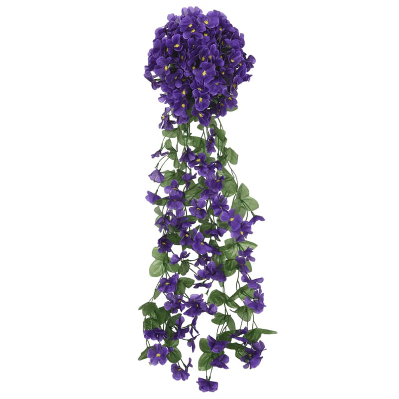 Load image into Gallery viewer, Vidaxl kerstslingers met bloemen 3 st 85 cm donkerpaars