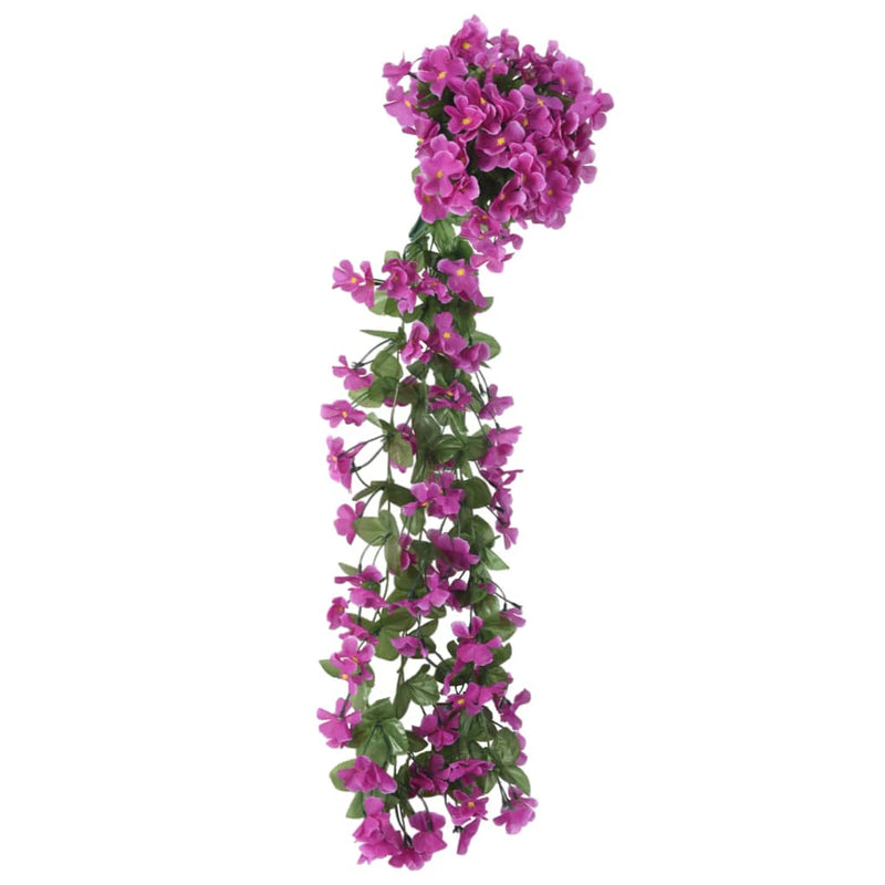 Load image into Gallery viewer, Vidaxl kerstslingers met bloemen 3 st 85 cm lichtpaars