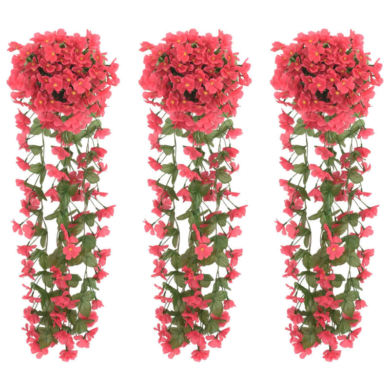 Load image into Gallery viewer, Vidaxl kerstslingers met bloemen 3 st 85 cm rozé