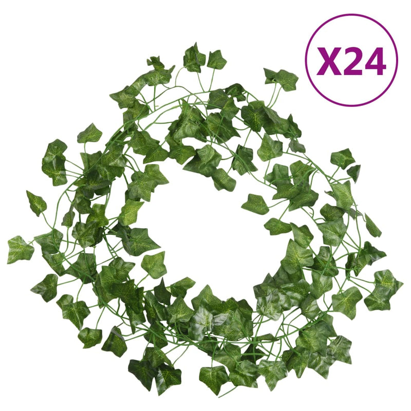 Load image into Gallery viewer, Vidaxl kerstslingers klimop 24 st 200 cm groen