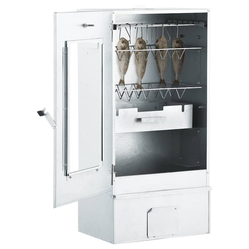 Afbeelding laden in galerijviewer, Vidaxl bbq-rookoven met koude rookgenerator gegalvaniseerd staal